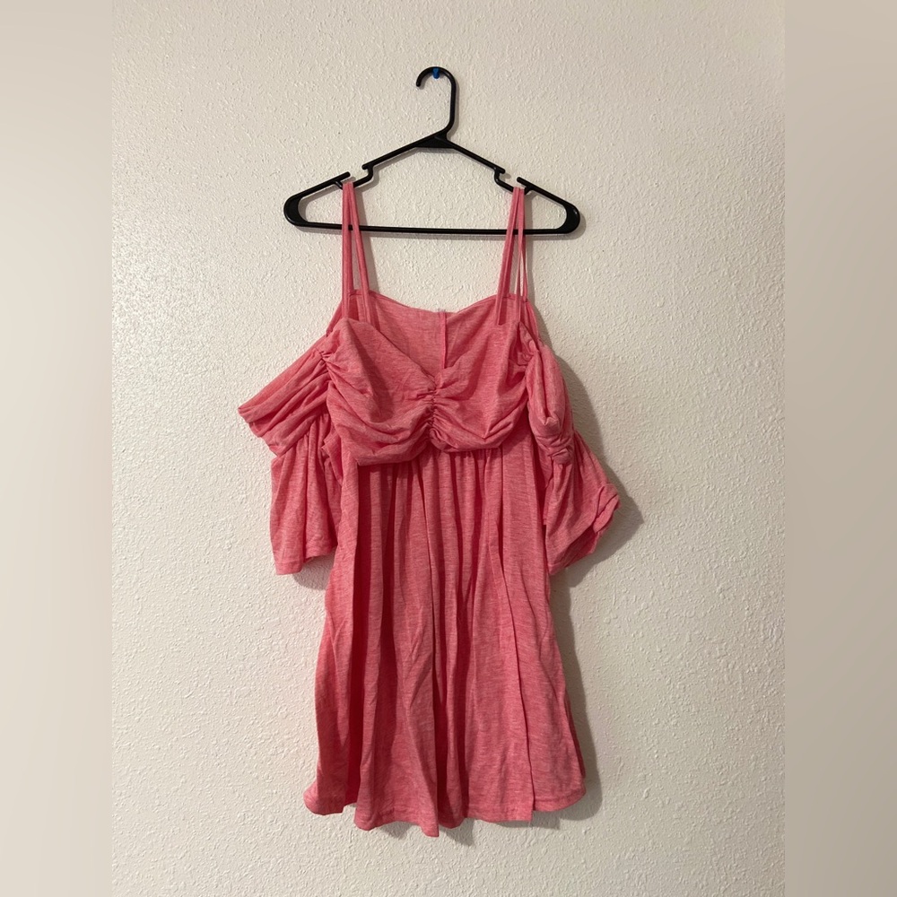 Red Ruffle Off The Shoulder Mini Dress